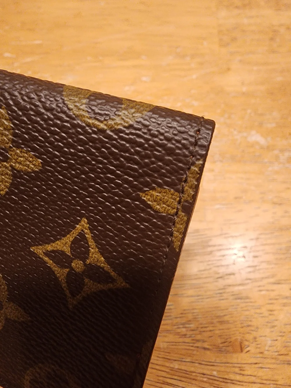 Louis Vuitton Monogram Canvas Card Case in Brown and Gold